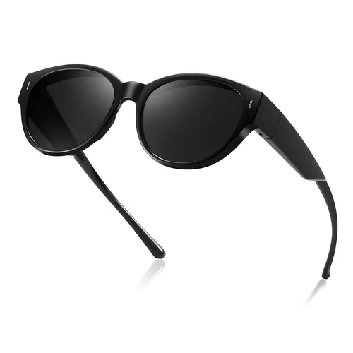 KIMORN Women's Polarized Fitover Sunglasses - Cat Eye Frames, Lightweight Durable, High Quality Over-Glass Sunglasses for Driving, Outdoor Use, Polarized Glasses, Womens Sunglasses