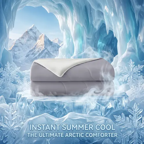 【SohoChic】Exclusivo Mezcla  Cooling Comforter Twin/Queen/King Size , Lightweight Summer Blanket for Hot Sleepers, Soft Breathable Cool Bedding Duvet for Night Sweats, Reversible