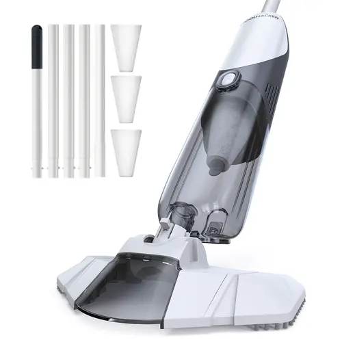 POOLHACKER Cordless Handheld Pool Vacuum for Above Ground Pool & Inground Pools,Pool Vacuum Cleaner Flexible Head for Curved, 18.5 GPM Strong Suction, 1-Click Debris Emptying, Rechargeable