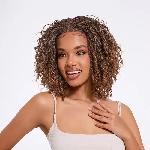 [Limited Deal] Frodio Veralux™ Fiber Micro Twist Curly Dreadlock Wig 11x4 HD Lace Front | Glueless, Pre-Cut Lace, Wear & Go #summervibes