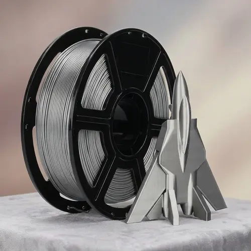 Flashforge  Metallic Silver  Rapid PETG Filament 1.75mm , Max 600mm/s High Speed Printing, 3D Printer Filament 1kg Spool, Dimensional Accuracy +/- 0.02mm, Fits Most 3D Printers, No, Dry At 80°C For 4-6 Hours, Excellent Layer Adhesion, Faster Production