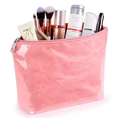 KALIDI Jelly PVC Shoulder-Ready Tote - Large Waterproof Toiletries Organizer, Cosmetic Travel Bag with Zip Closure, Anti-Leak, Tote Shape Fits Neatly in Luggage, Airline-Compatible Travel Beauty Bag