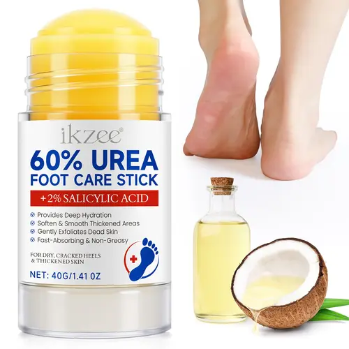 Ikzee 60% Urea Stick for Dry Cracked Feet, Cracked Foot Repair, Enriched with 2% Salicylic Acid, Intensive Foot Care, Exfoliating, Hydrating, Hydrate & Moisturizing Moisturizer, Dead Skin Remover, Dead Skin Removal For Feet