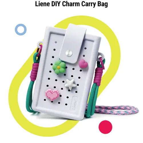 Liene N200 Pro Portable Mobile Photo Printer - Durable & Waterproof Silicone Cover, DIY Charm Carry Bag, Detachable Crossbody Strap/Lanyard, 3 Carry Ways, Customizable Charm Style, Instant Printing Moments, for iPhone, Grey Home Decor