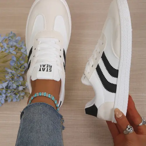 Women's Fashion Vintage Classic Rubber Sole Sneakers, Casual Tennis Shoes, Skateboard Shoes, Walking Shoes, Anti-Slip Training Shoes, Lace Up Sneaker, All Seasons Sneakers, Non Slip Sneakers