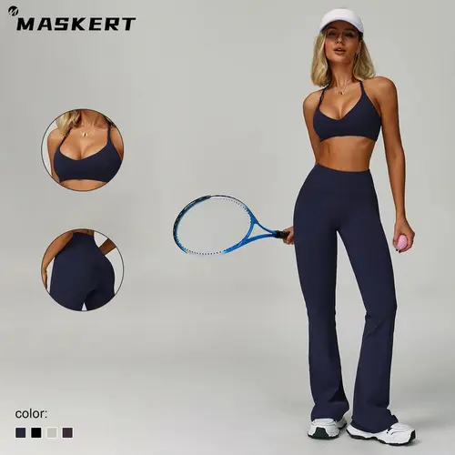 MASKERT Women's Two Piece Set Sports Tank Top & Running Leggings Comfortable Soft Daily Wear Workout Outfits summerwins Fitness Wear Athletic Sportswear tiktokshopbacktoschool