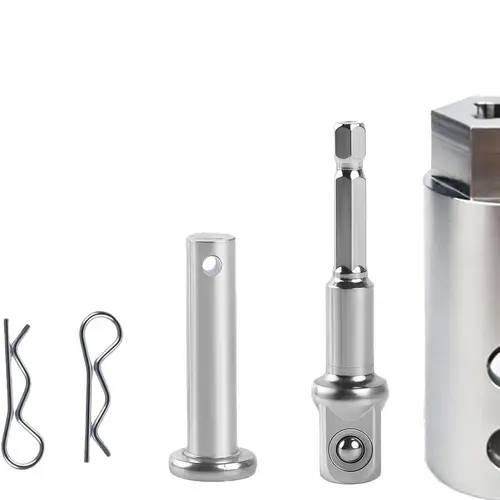 GJANSH Trailer jack drill adapter, compatible with 1-inch drive shaft, Turbo, ez crank jack adapter tools and 1/2-inch socket drill bits,heavy-duty, suitable for RVs, construction,dump trailers (DIY, campervans),fathersdaygift