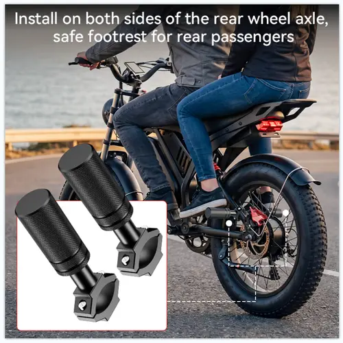 Rear Foot Pedal Support Rods, Only suitable for YOULON 1500W model electric bicycle. Thickened Aluminum, Anti-Rust & Durable Upgrade Parts