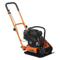 【toolupgrade】VEVOR Heavy Duty Gas-Powered Walk Behind Plate Compactor, 6.5 HP 196CC 95 Octane Ready Gas Engine, 5600 RPM Ground Rammer, 2360 lbs Compaction Force, 20.1x15 in Thick Plate, 2.5L Tank, for Road Paving, Soil & Gravel Tamp