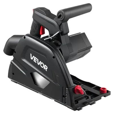 【fathersdaygift】VEVOR Track Saw,6-1/2-InchPlunge-Cut Circular Saw KitTracksaw with 48-Tooth Carbide-Tipped Blade0-45° Angle Adjustment2.16 in Cutting Depthfor WoodPlasticGuide Rail Not IncludedBlack