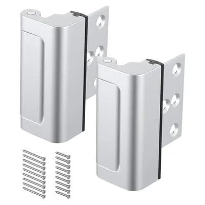 【fathersdaygift】VEVOR Door Reinforcement Lock,2 Pack Home Security Door Lockwith 3 Inch Stop Withstand 800 lbs of Forcewith 8 Screwsfor Inward-OpeningAluminum AlloyAdd Extra High Security to Your HomeDoor HardwareEntry Locks