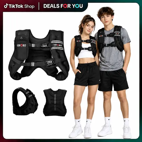 LEKARO Adjustable 6lb-8lb Weighted Vest for Daily Wear, Body Weights Training, Cardio & Comfortable Fitness Use weights