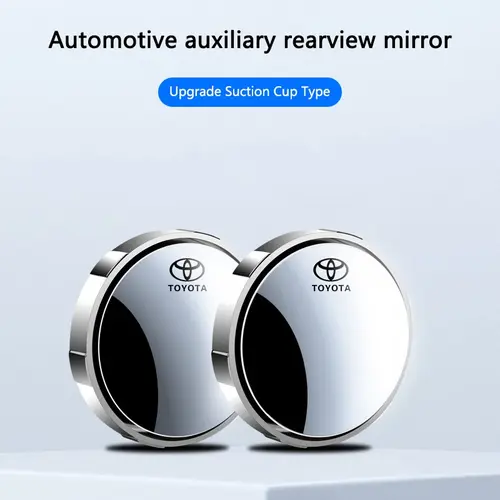 Car Rearview Mirror 360° Small Round Blind Spot Mirror, Adjustable Auto Accessories, Compatible with Toyota Trd, Corolla, Camry, Rav4, Yaris, Hilux, Prius, Avenis