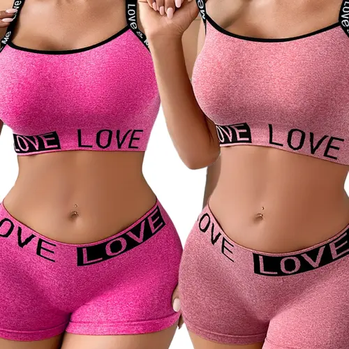 2PCS Women's Bra Sets Underwear Set Includes  New Bra Top Bralette and Pants Seamless Print Comfort Daily Wear Clothes, Soft and Breathable Ladies Lingerie Pack Seamless Panties Fit