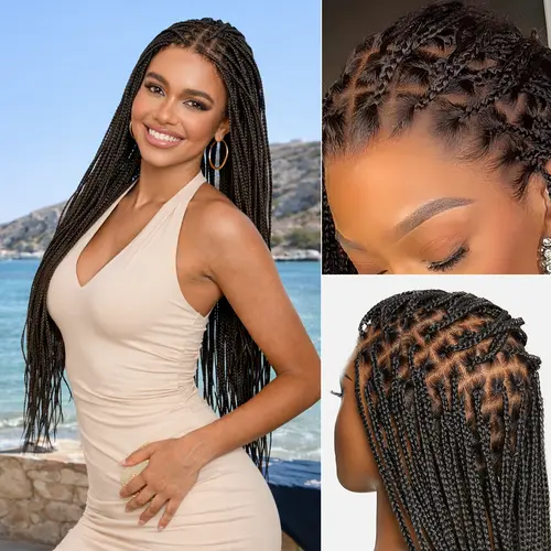 Luvme OwnScalp Knotless Box Braided Glueless Wig Summer Braids Salon-Quality Super Natural Scalp Full HD Lace Flexi-Fit Invisi Drawstring Cap