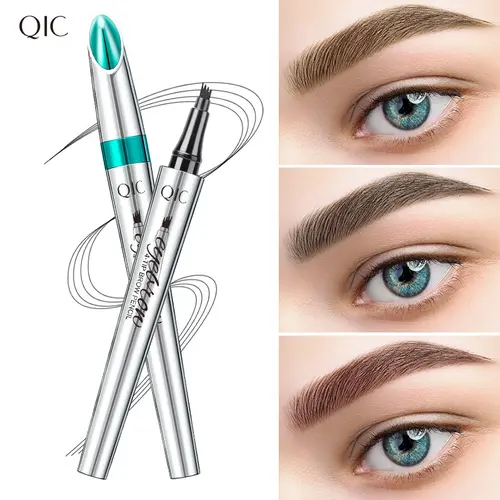 Waterproof Micro-Fork Eyebrow Pencil, Long-Lasting Brow Pen for Natural Hair-Like Strokes, Smudge-Proof Makeup Tool for Daily Use & Soft Glam