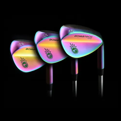 Torched Stainless Steel Golf Wedge Set - 52, 56 & 60 Degrees, Forgiving Shape, Stainless Steel Golf Equipment Accessory for Amateur Golfers