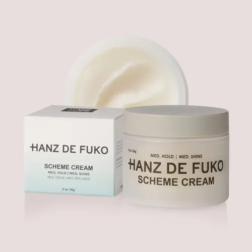 Hanz De Fuko SCHEME Cream Hair Styler - Medium Hold, Natural Shine, Smooth Frizz Free Styling, Brush Application Haircare Texturizing Product, Styling Haircare, Cream Wax Mousse & Gel