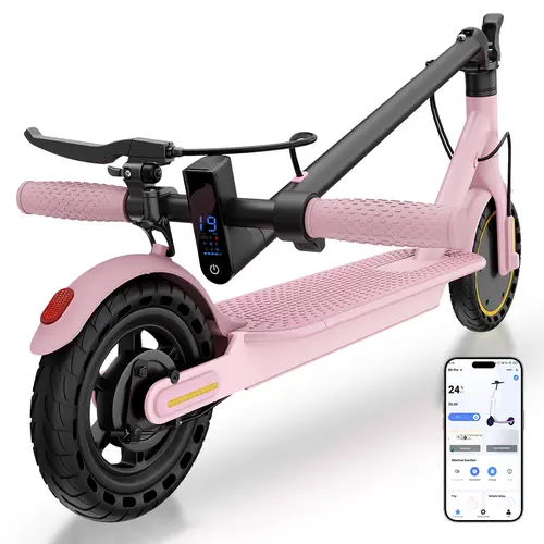 Adult Foldable Electric Scooter - 350W/500W Off Road Fast Speed Folding Escooter, 8.5"/10" Solid Tires, Up to 22 MPH, 16-25 Mi Range, Dual Brakes, Lightweight Portable Commuter Scooter, Off Road Scooter