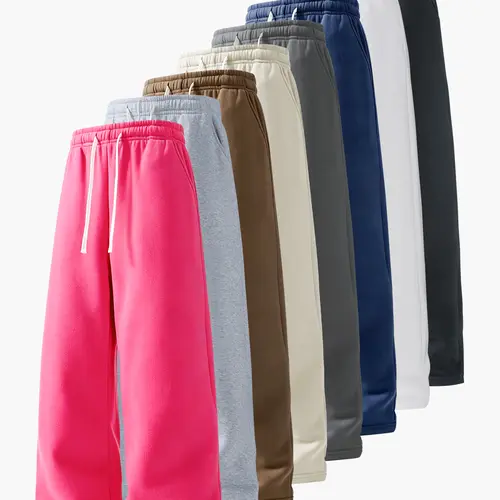 Men’s casual athletic pants, loose straight fit, knit versatile sweatpants, spring/summer/autumn styles