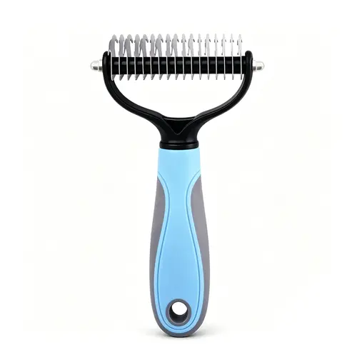 Dog Shedding brush, Double-Sided Pet Grooming Brush-Rake, Undercoat Deshedding Dematting Tool for Longhair Dogs & Cats, Extra-Wide, 95% Shed Reduction, Removes Loose Fur Fast, Longhair Ready, Less Fur on Clothes, Grooming Tools, Shedding Grooming Kit