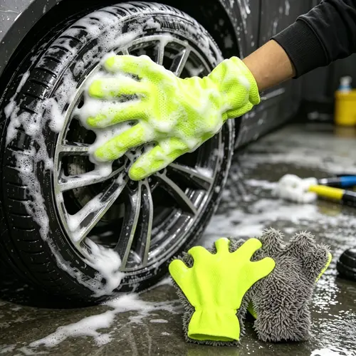 JOYTUTUS Premium Microfiber 5-Finger Car Wash Mitt - Scratch-Free Chenille, Ultra-Soft, Thick Inner Coating, Microfiber Cloth, Swirl Mark Prevention, for Vehicle Detailing, Car Detailing Accessories