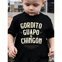 Adorable Mexican Style Toddler Tee Featuring Chubby Cheeks Handsome and Awesome Slogan Perfect Casual Cotton Wear for Birthdays and Holidays