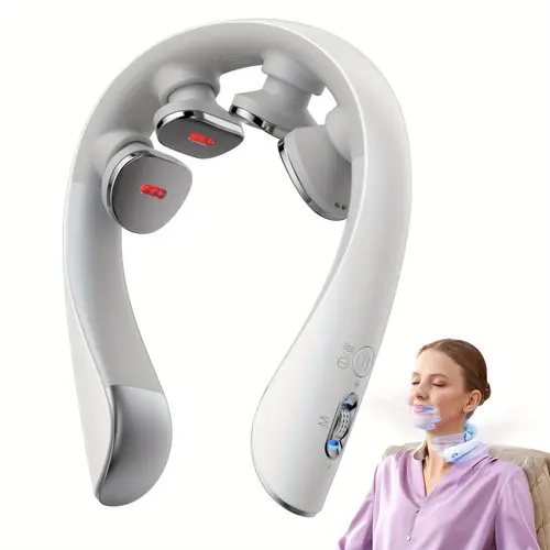 SKG K5-3 PRO Neck Massager with Heat, Electric Pulse Vibration Traction Red Light, Portable Neck Relaxer for Tension Relief, Mother Gift,back to school,back to school haul