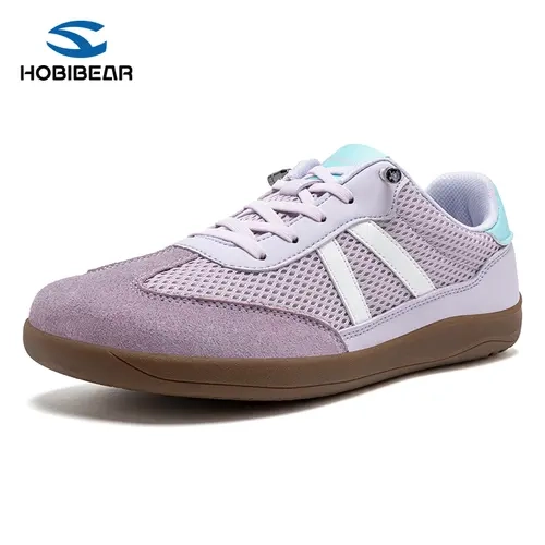HOBIBEAR Men's Low Top Solid Barefoot Rubber Sneakers - Wide Toe Box, 0-Drop Minimalist, Buckle-Free, Flat-Bottomed, Non-Marking, Wide Feet Friendly, Rubber Outsole for Daily Use, Indoor/Outdoor Grip Casual Athletic Footwear