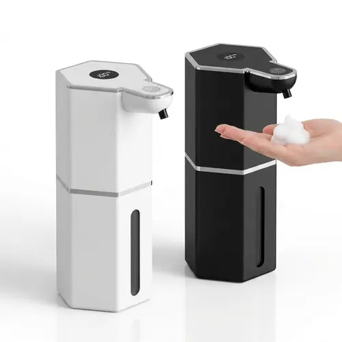 No Touch No Mess Automatic Soap Dispenser Smart Sensor Foam Liquid Dispenser USB Rechargeable Waterproof 12oz Wall Mounted 4 Adjustable Levels Perfect For Bathroom Kitchen Home Essentials Gift Idea Soap Canister Soap Saver