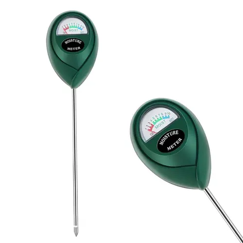 Soil Moisture Mtr - No Battery Required Lightweight Hygrometer Sensor for Indoor/Outdoor Potted Plants, Quick Soil Check, Sturdy Easy-To-Read Gardening & Lawn Tool (Green)
