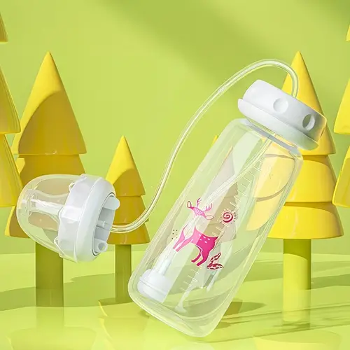 240ML Leak-Proof Laid-Back Feeding Bottle, Food-Grade PP Material, Easy to Clean, Suitable for All Positions, Baby Comfort & Sleep Support