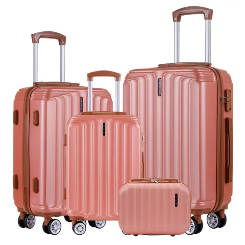 UUH 4PCS Luggage Set with TSA Locks - Hardshell Durable Family Travel and Moving Set