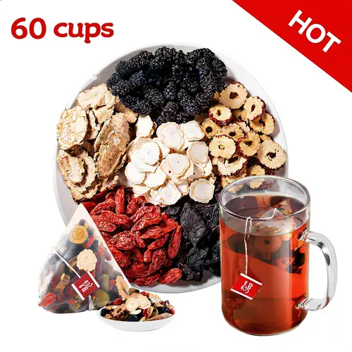 60-Cup Ginseng 8-Treasure Kidney Health Tea Value Pack - Natural Ingredients, 24-Month Shelf Life, Sugar-Free Detox Cleanse Tea Bags for Men and Women, Caffeine-Free
