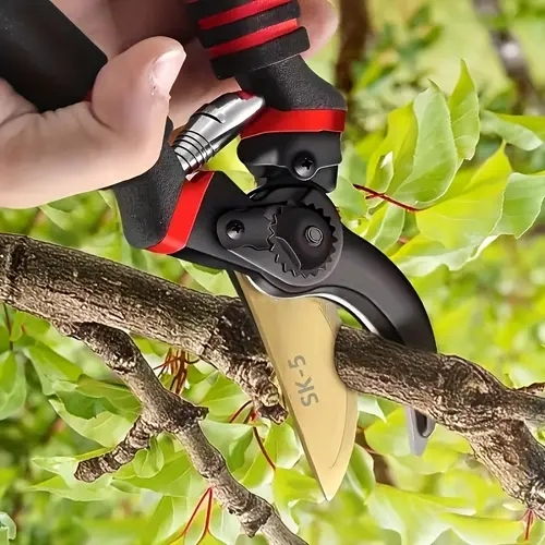 8.27 Inch Carbon Steel Pruning Shears SK5 Sharp Blade Garden Clippers with Comfort Grip Handle for Tree Branch Flower Trimming Durable Hand Pruner for Home Garden Floristry Lawn Care Yard Maintenance Tool Lightweight Rust Resistant summerwins