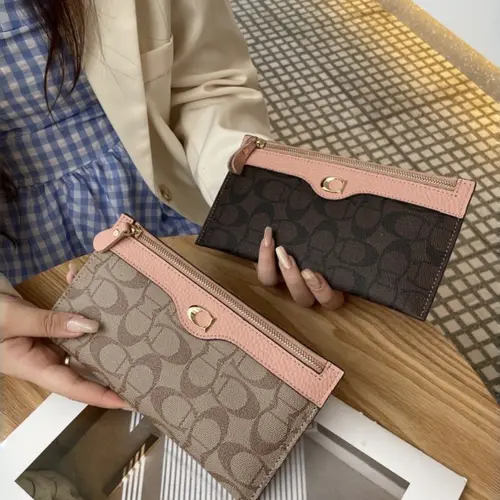 Long Wallet Women's New Fashion Ultra-Thin Card Holder, Luxury Floral Long Wallet, Large Capacity Multi-Card Slot, Commute Versatile Design