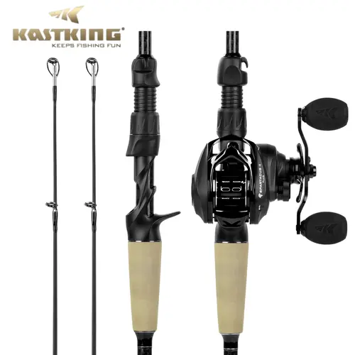 KastKing Spartacus II Plus Spinning & Casting Rod, IM6 Graphite Blank, Twin-Tip 2-Piece, Zirconium Guides, No-Slip Grip SummerVibes,SummerWinsSummer ,Survivals 4th of july accessories Smooth Fishing Reel