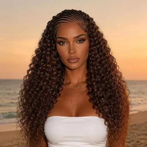 [Limited Deal] Frodio Veralux™ Fiber Fulani Braid Wig 13x6 Frontal Lace Wig Pre-Cut Lace| Natural Look, Beginner Friendly