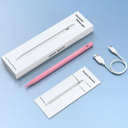 Universal Stylus Pen for Tablets, Android Devices & Computers - Accessories with Palm Rejection, 10H (10 Hours) Battery, Fast Charging, Built-in Magnets, Button Control, Writing Function, 2 Extra Tips, Multi-Tip Option, All Day of Classes Compatibility, I