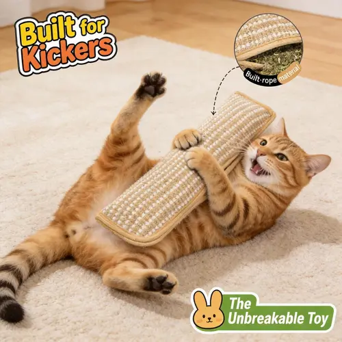 Cat Toy Catnip Pillow Cat Toy Set Chew Resistant Teasing Stick & Scratching Board, Self-Entertainment Boredom Relief, Pet Supplies Cat Stuff for Indoor Cats & Kittens
