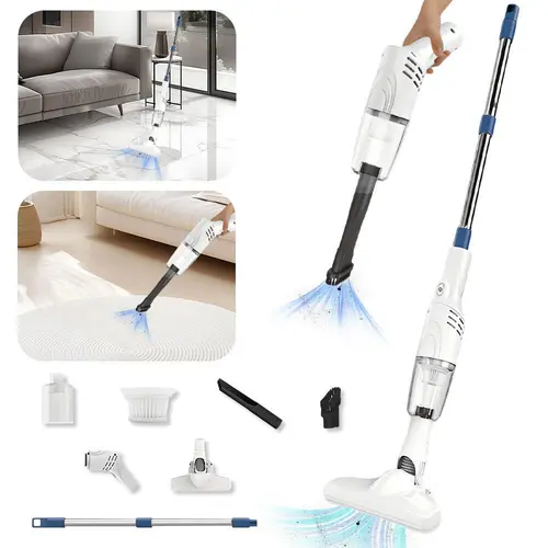 Portable Cordless Stick Vacuum Cleaner, 2-in-1 Handheld Design, 6000Pa Powerful Suction, USB Rechargeable for Home, Car, Hair Cleaning#DealsForYouDays