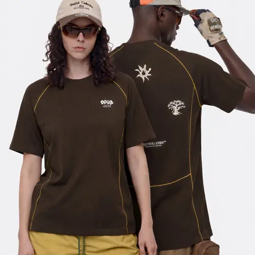 AELFRIC EDEN Men's Graphic Cotton Modal T-Shirt, Loose Fit Streetwear Tee with Contrast Stitching and Short Sleeve, Tshirt, Mens Clothing, Good Graphic Tees, Vintage Graphic Tees,clothes for back to school,first day of school outfits
