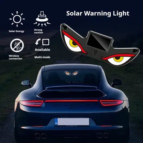 DIYCOM Dynamic LED Rear Window Display - Vampire Devil Eye Design Panel, Scrolling Message Screen, USB-Powered Night Driving Ambient Light, Universal Mount Car Accessory, Vehicle Accessory, Cool Car Stuff for Side Glass Decoration Gift, Car Accessories