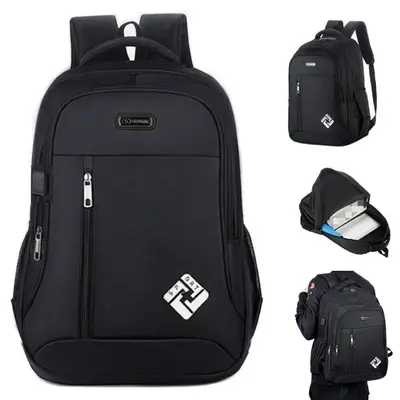 18-Inch Large, Anti-Theft, Slim, Sturdy Business Laptop Backpack, Black for Daily Travel