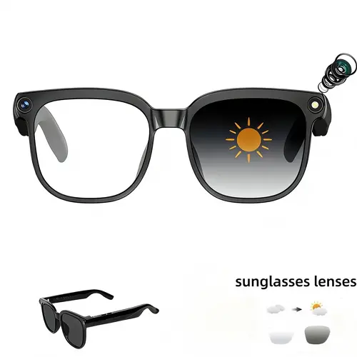 AI Smart Glasses, 8MP HD Video Recording Hands-Free Photography, 160+ Language Real-Time Translation, Bluetooth Wireless, UV Protection, Lightweight Ergonomics, Hiking/Outdoor Use for Adventurers, Phone Call Capability, Wearable, Recording Glasses