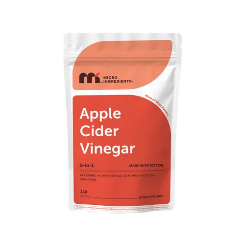 Micro Ingredients Apple Cider Vinegar 5-in-1 Complex with MCT Oil, 240 Softgels
