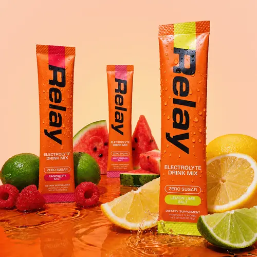 Relay Zero Sugar Electrolyte Drink Mix - Mineral Sea Salt Hydration Powder Packets | Variety Pack | 3 Sticks