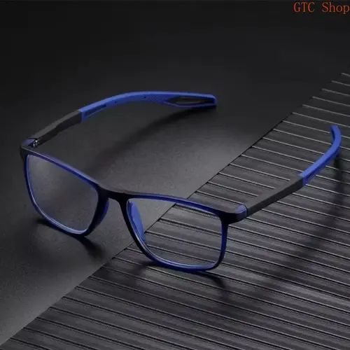 Unisex Vintage TR90 Square Full-Rim Reading Glasses for Adults - HD Blue Light Blocking Lenses, Lightweight Comfortable Durable Far-Sight Eyewear, No Basic Design Upgrades for Office Wear & Daily Office Use