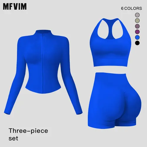 MFNIM Women’s Seamless Yoga Set – Cross-Back Design, Tight Fitness Wear, High-Stretch Running Workout Set