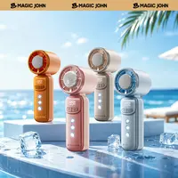 MAGIC JOHN Mini Handheld Cooling Fan – 199-Speed Precision Control, Ice-Cooling Function, LED Display, Pocket-Size Portable Fan for Travel, Summer, Concerts & Commuting summerwins